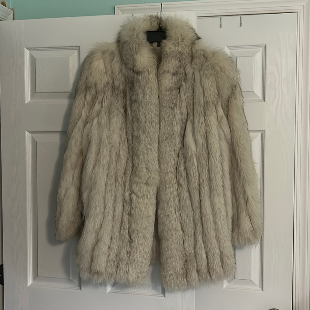 Blue Fox Fur Coat
